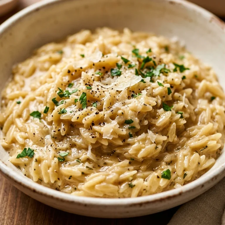 One-Pot Garlic Parmesan Orzo Creamy 20 Min