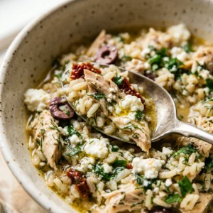 One Pot Greek Chicken Rice Easy Fluffy Family