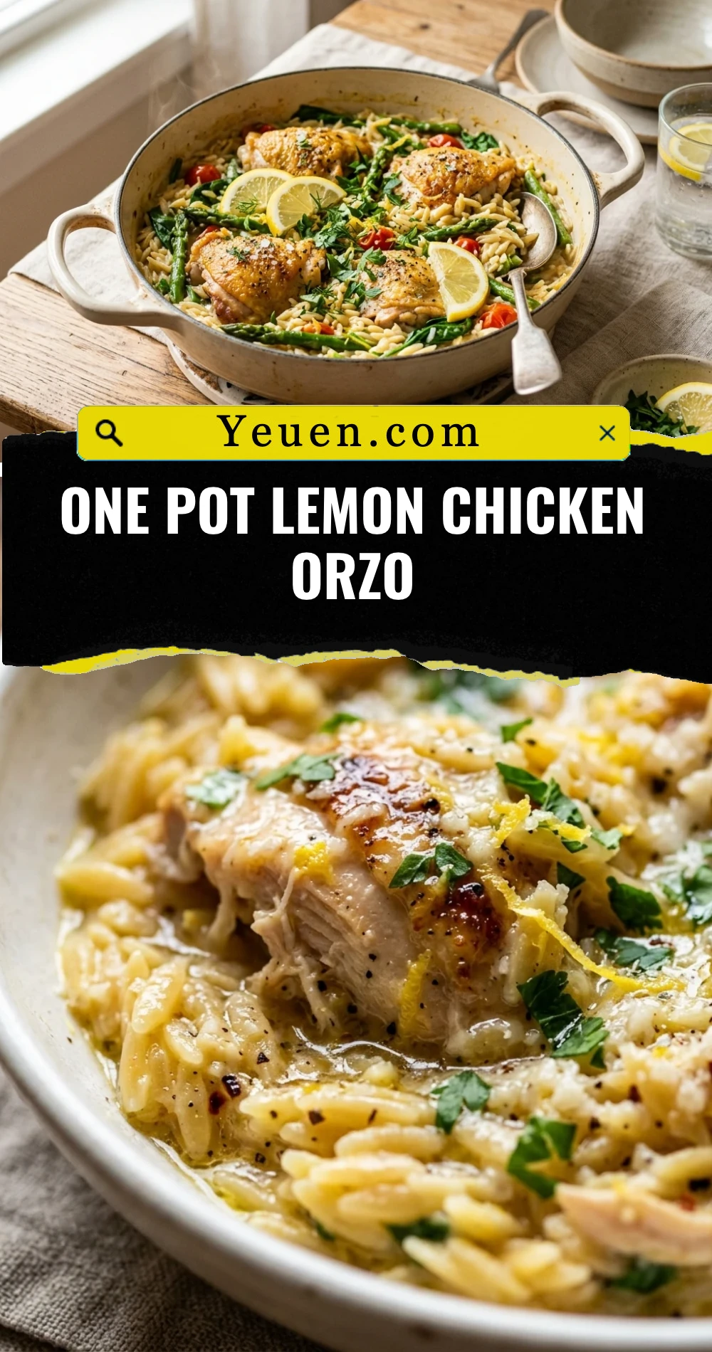 One Pot Lemon Chicken Orzo