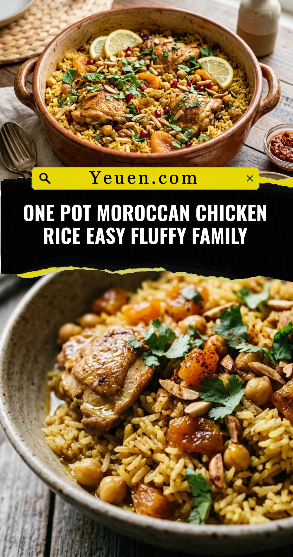 One Pot Moroccan Chicken Rice Easy Fluffy Family