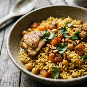 One Pot Moroccan Chicken Rice Easy Fluffy Family