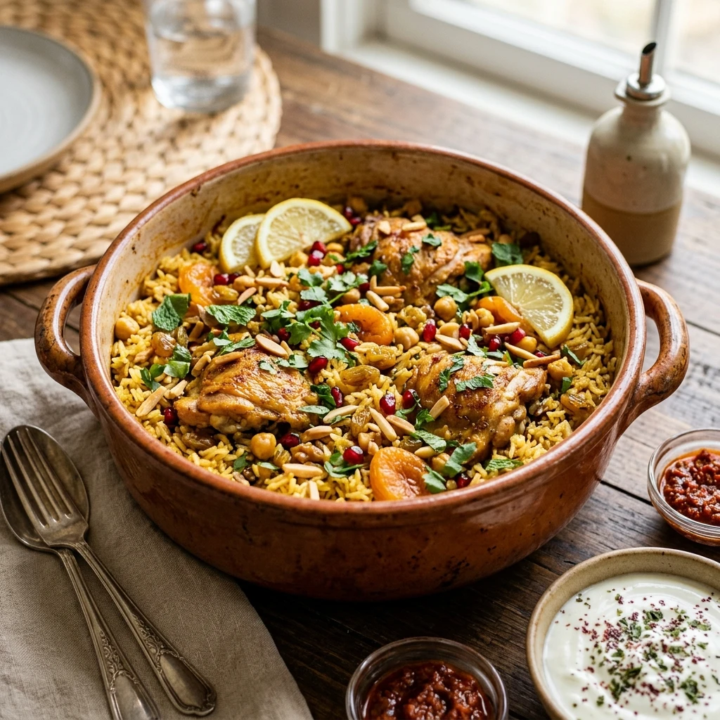One Pot Moroccan Chicken Rice Easy Fluffy Family