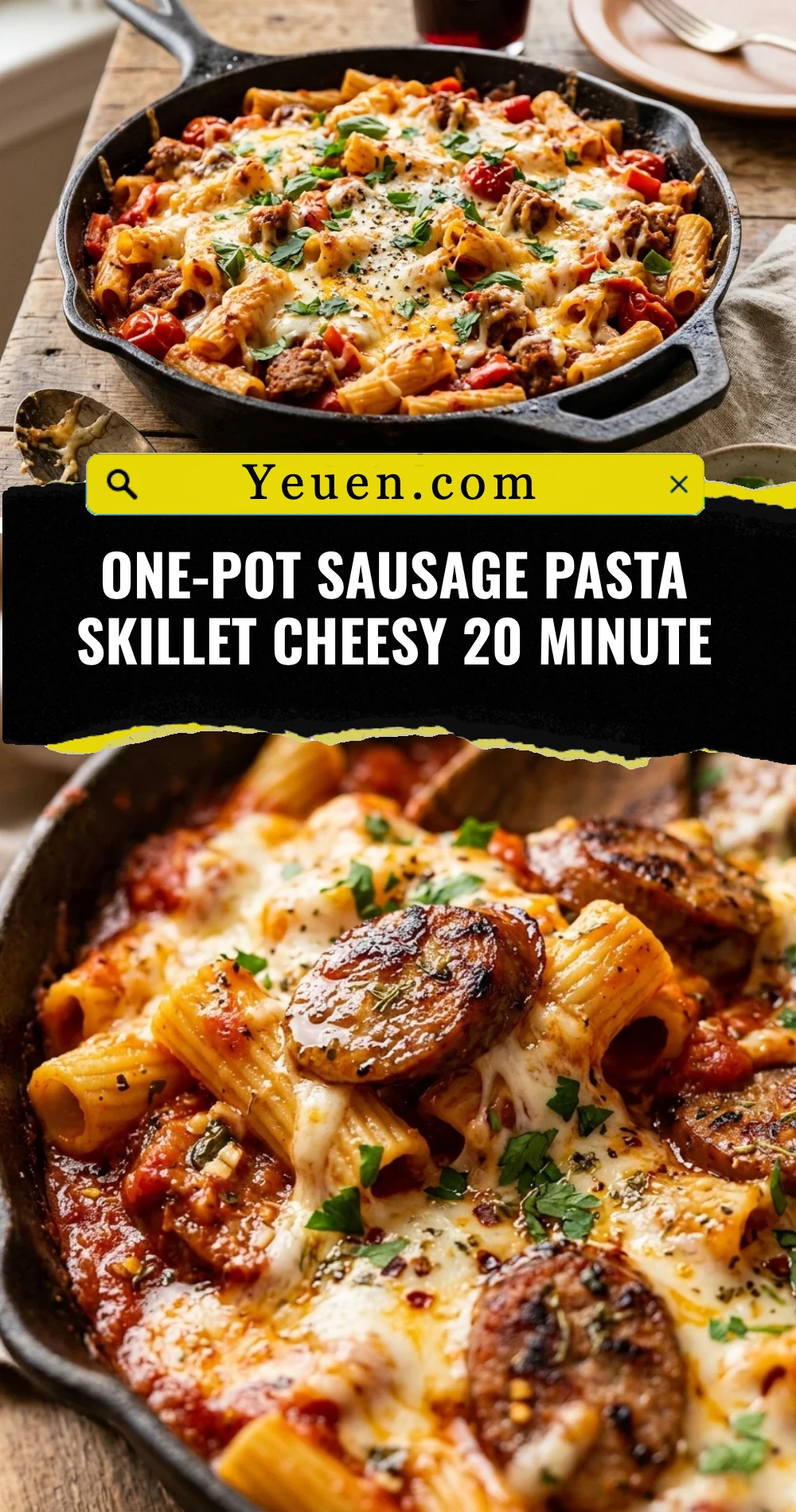 One-Pot Sausage Pasta Skillet Cheesy 20 Minute