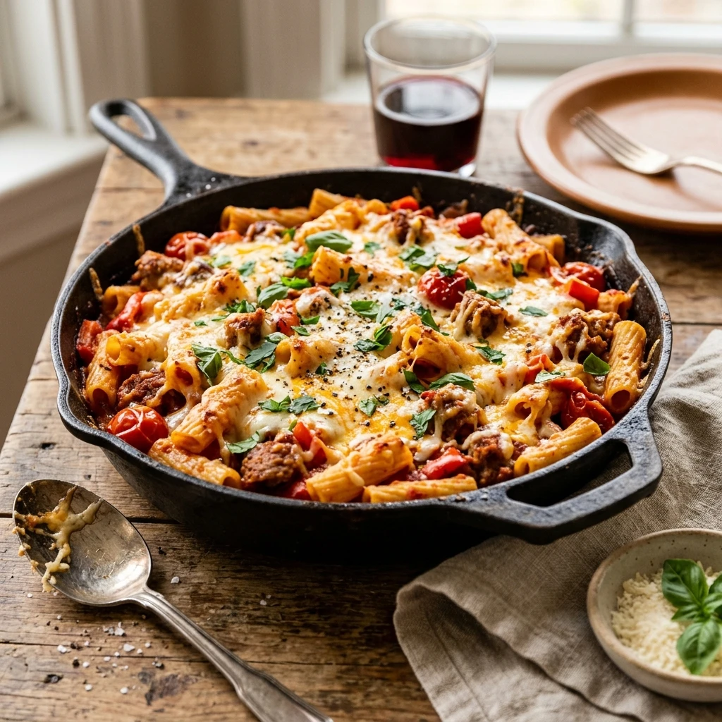 One-Pot Sausage Pasta Skillet Cheesy 20 Minute