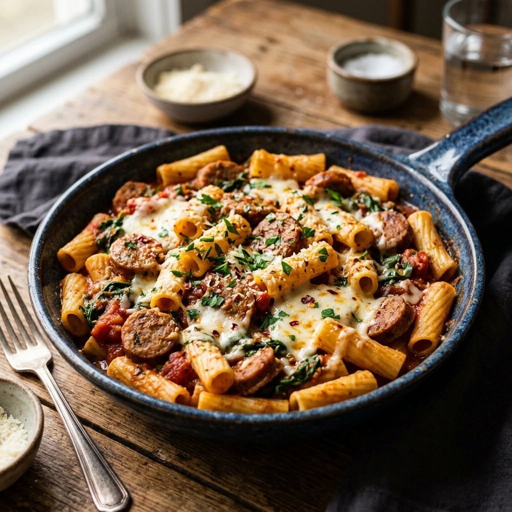 One-Pot Sausage Pasta Skillet Cheesy 20 Minute