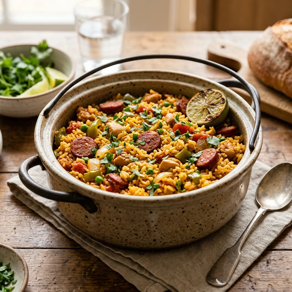 One Pot Spanish Rice Pilaf Easy Fluffy Family Budget