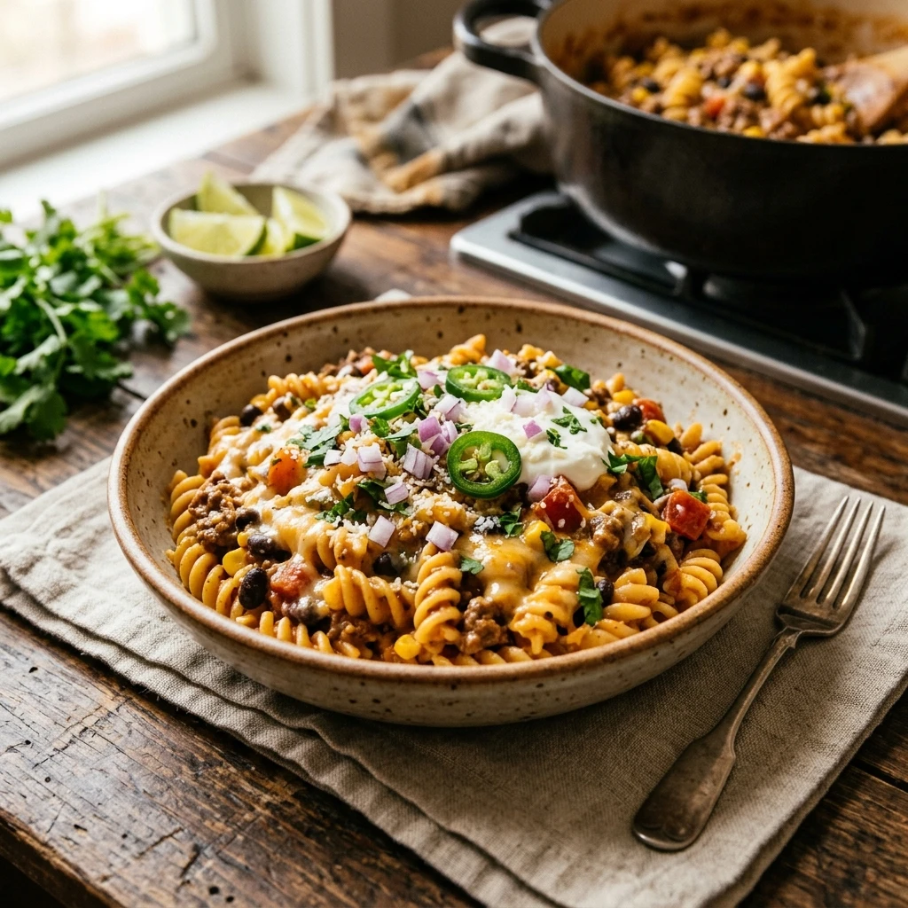 One-Pot Taco Pasta Cheesy 20 Minute Busy Night Win