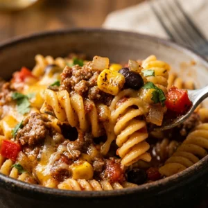 One Pot Taco Pasta - Family Favorite