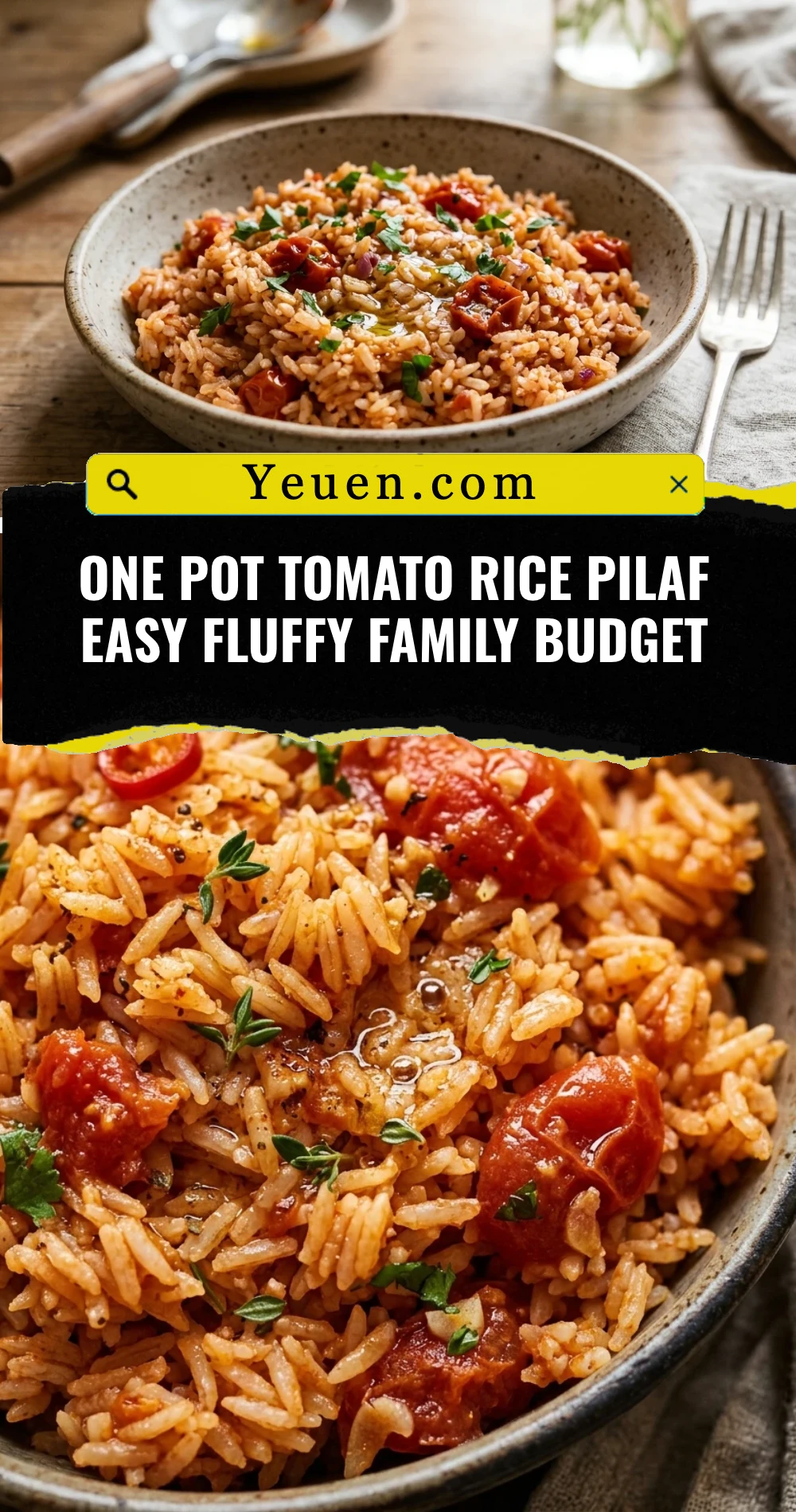 One Pot Tomato Rice Pilaf Easy Fluffy Family Budget