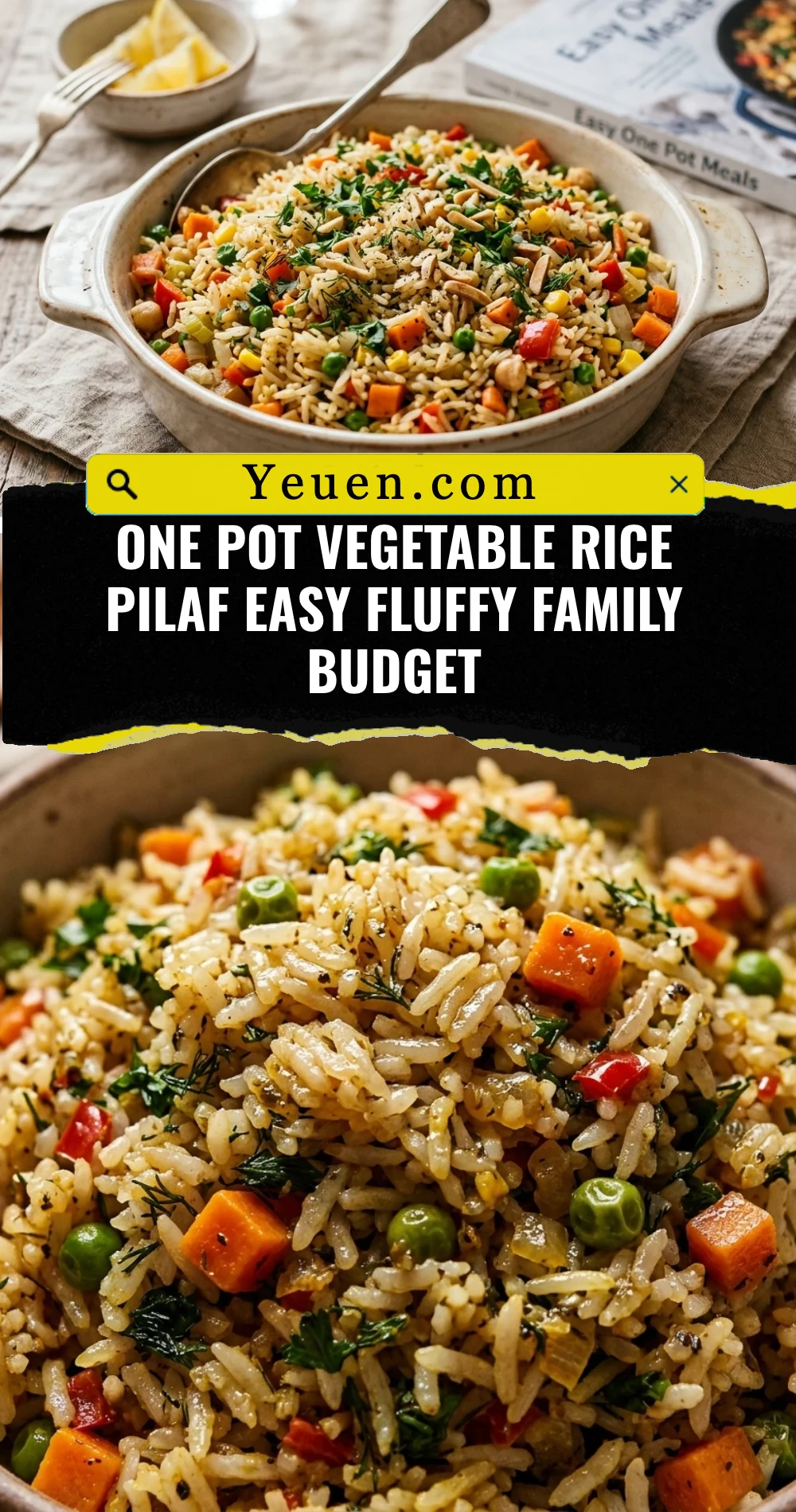 One Pot Vegetable Rice Pilaf Easy Fluffy Family Budget