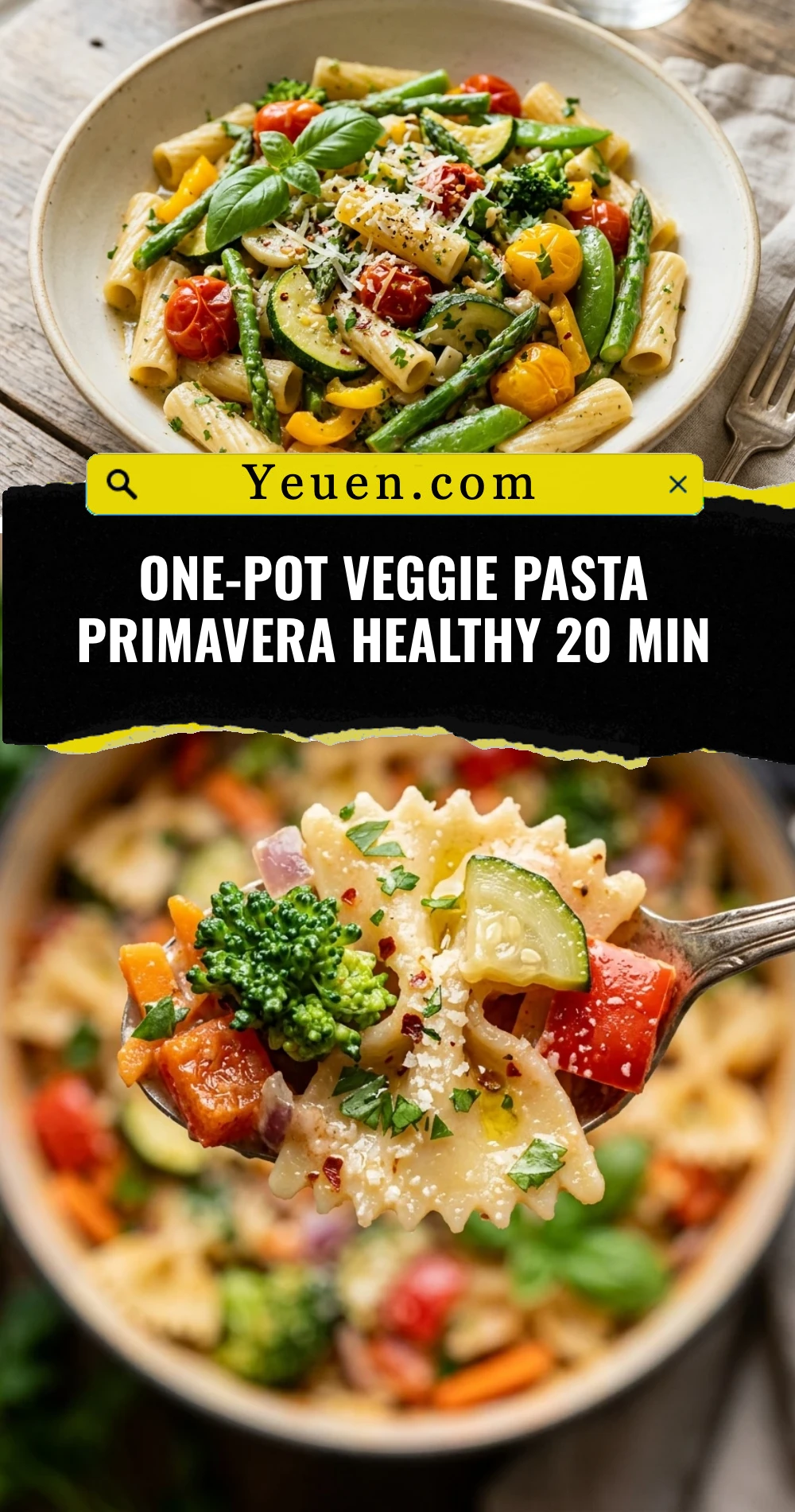 One-Pot Veggie Pasta Primavera Healthy 20 Min