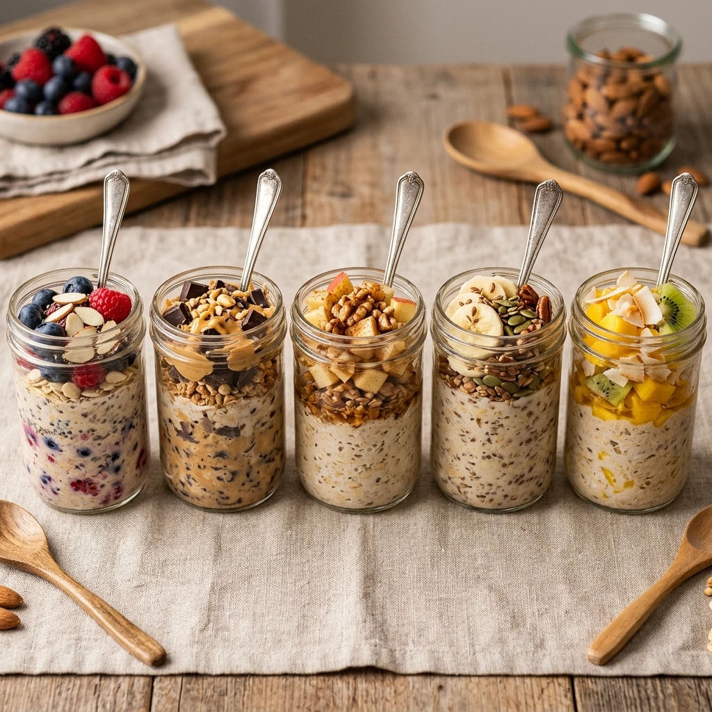 Overnight Oats 5 Ways High Protein