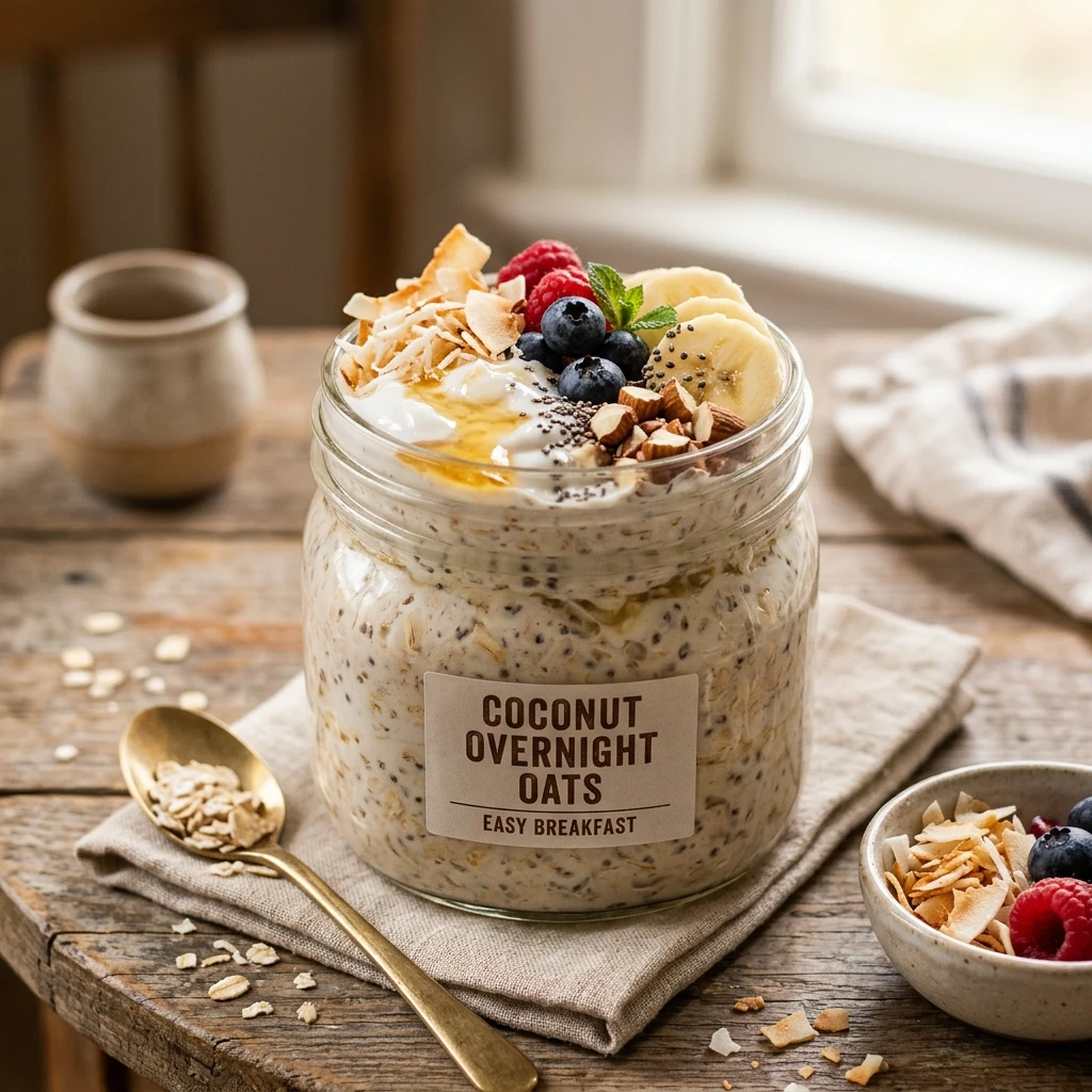 Overnight Oats Flavors Coconut Easy 5 Minute Breakfast Meal Prep