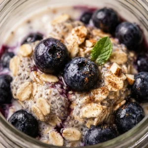 Overnight Oats Meal Prep Blueberry Easy Healthy 5 Minute Breakfast