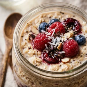 Overnight Oats Meal Prep Coconut Easy Healthy 5 Minute Breakfast