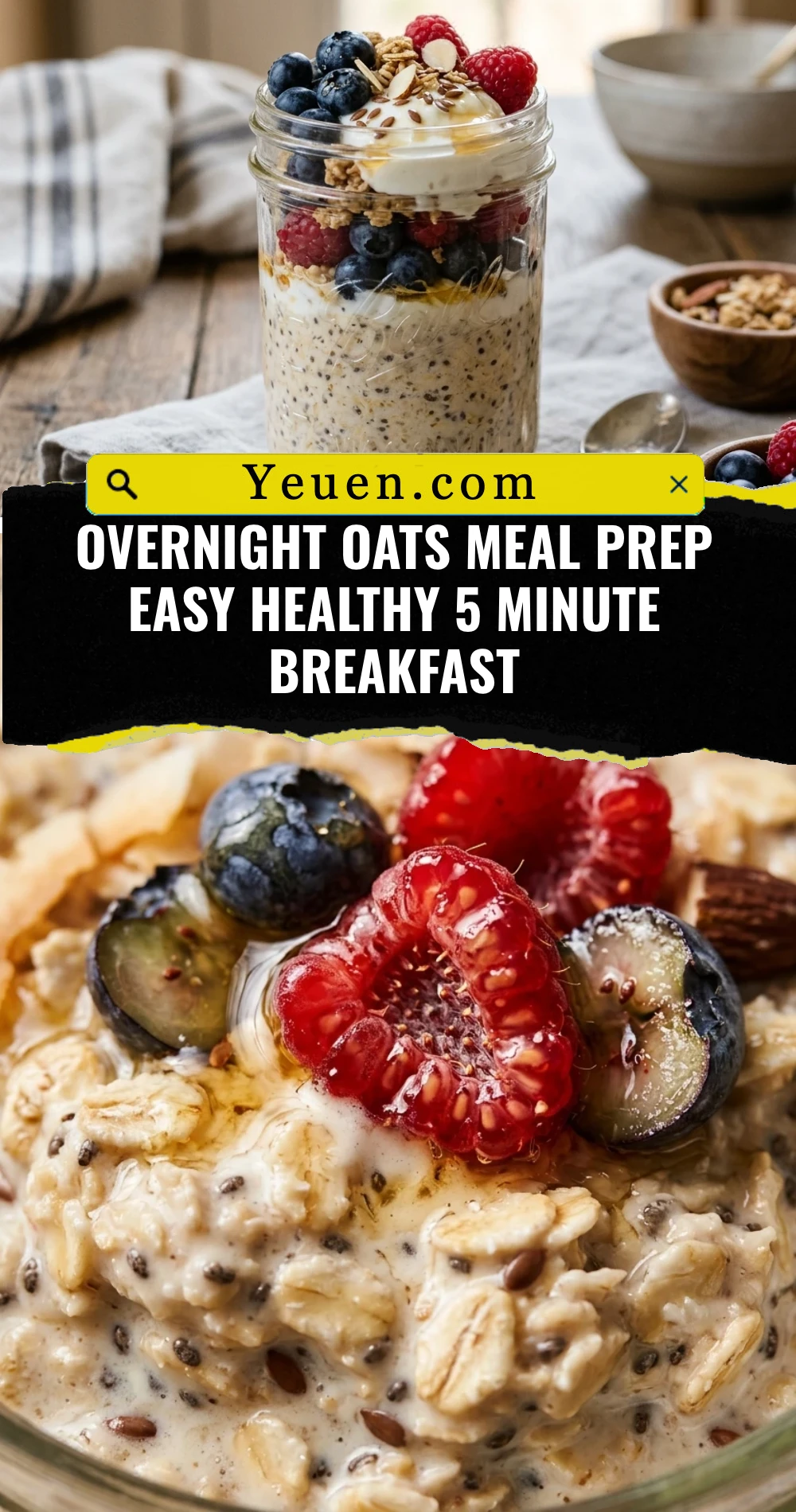 Overnight Oats Meal Prep Easy Healthy 5 Minute Breakfast