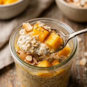 Overnight Oats Meal Prep Mango Easy Healthy 5 Minute Breakfast