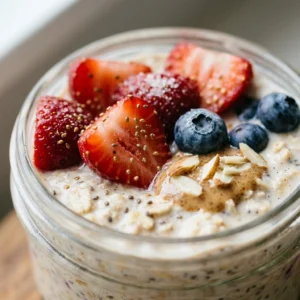 Overnight Oats Meal Prep Strawberry Easy Healthy 5 Minute Breakfast