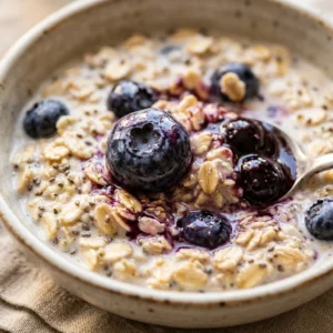Overnight Oats Weight Loss Blueberry Healthy Easy 5 Minute Breakfast