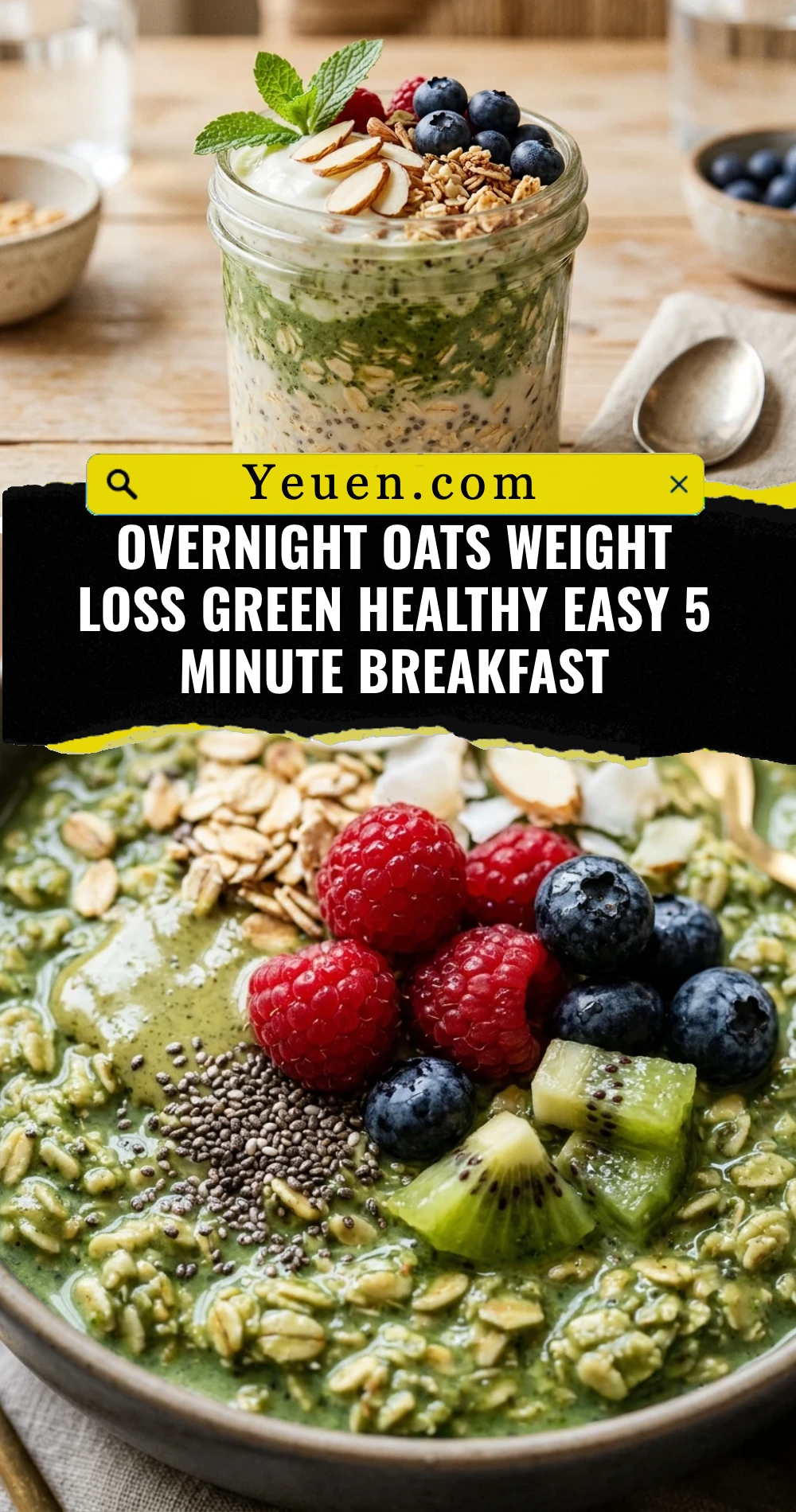Overnight Oats Weight Loss Green Healthy Easy 5 Minute Breakfast