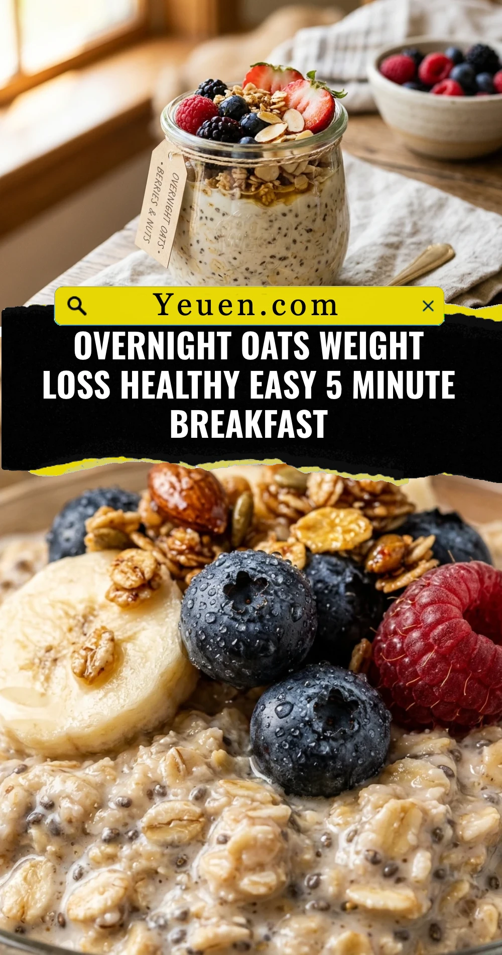 Overnight Oats Weight Loss Healthy Easy 5 Minute Breakfast