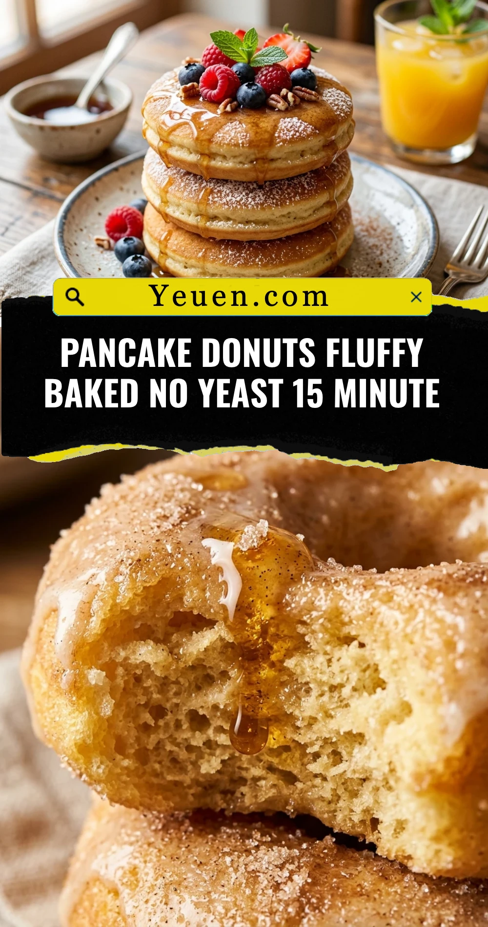 Pancake Donuts Fluffy Baked No Yeast 15 Minute