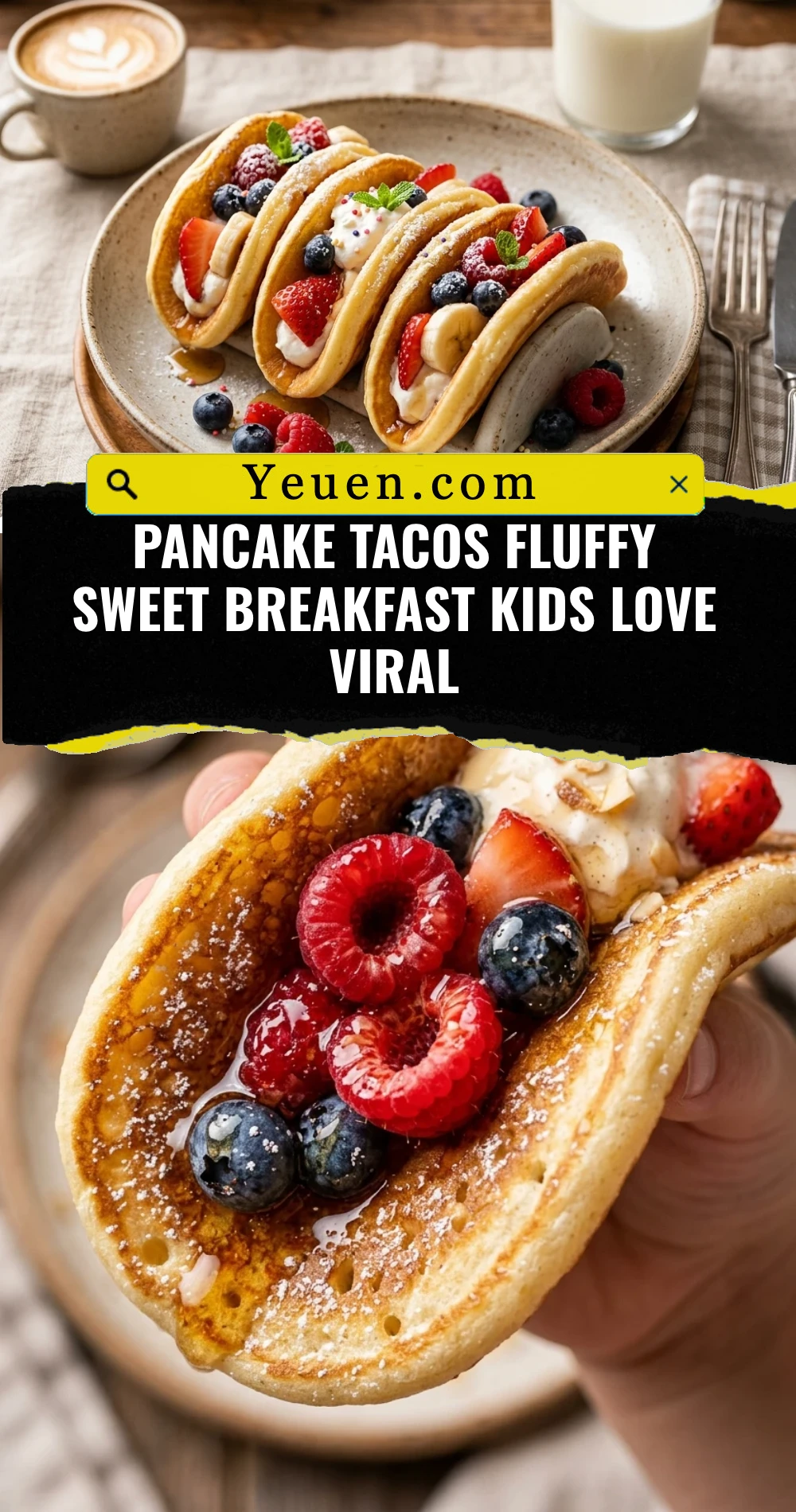 Pancake Tacos Fluffy Sweet Breakfast Kids Love Viral