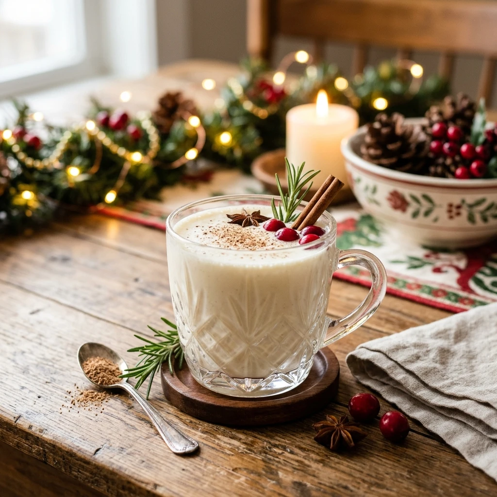 Party Punch Eggnog Easy Kids Adults Holiday Cozy Drink
