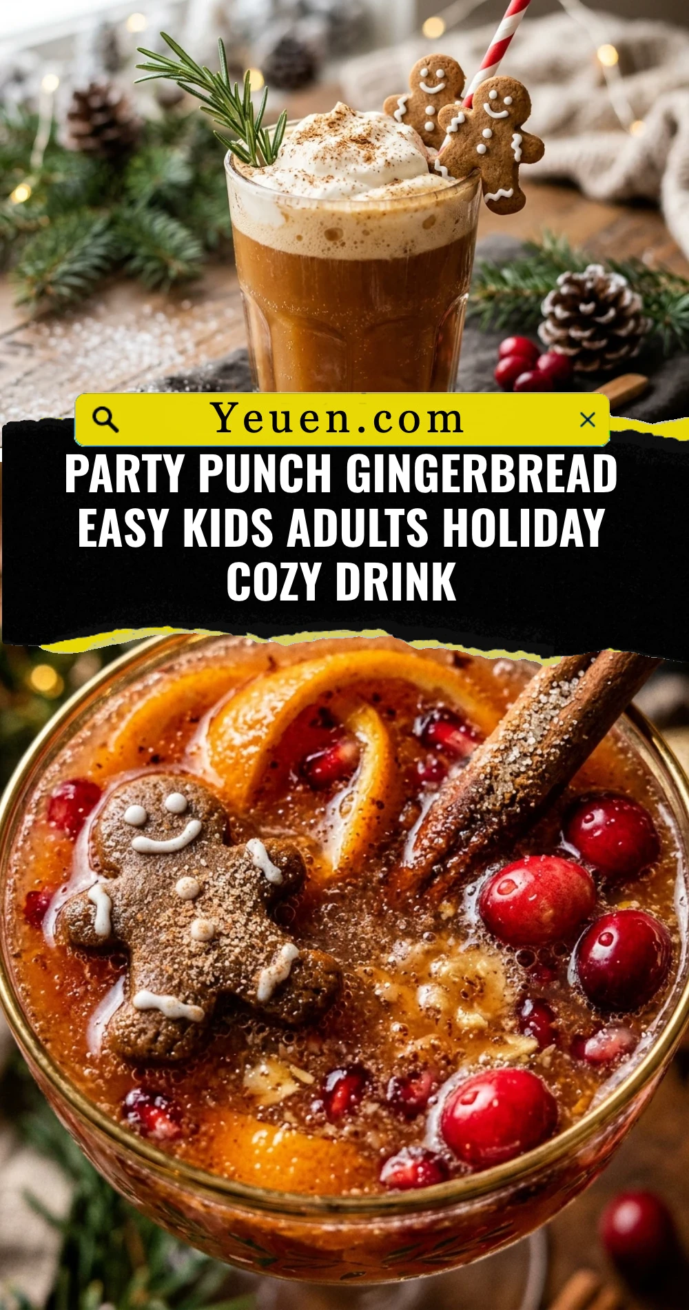 Party Punch Gingerbread Easy Kids Adults Holiday Cozy Drink