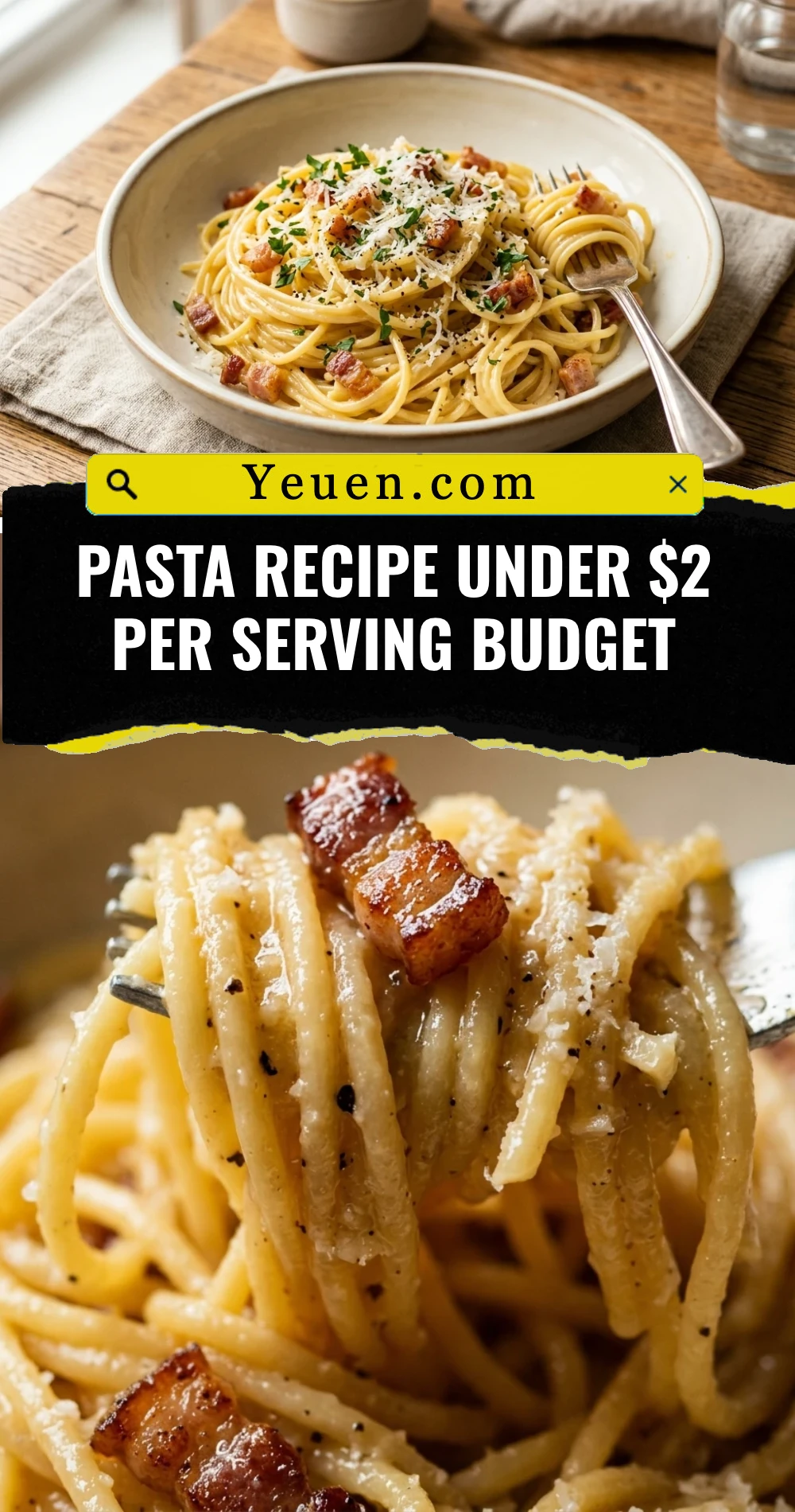 Pasta Recipe Under $2 Per Serving Budget