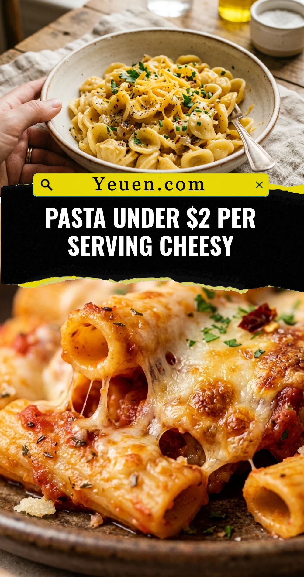 Pasta Under $2 Per Serving Cheesy