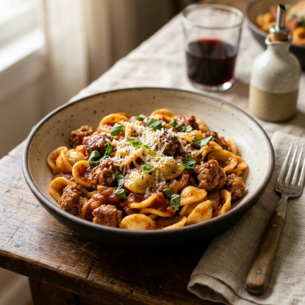 Pasta With Sausage Under $2 Per Serving Budget