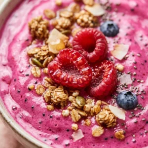 Pink Pitaya Smoothie Bowl Thick Creamy Tropical Granola Fruit Viral Superfood