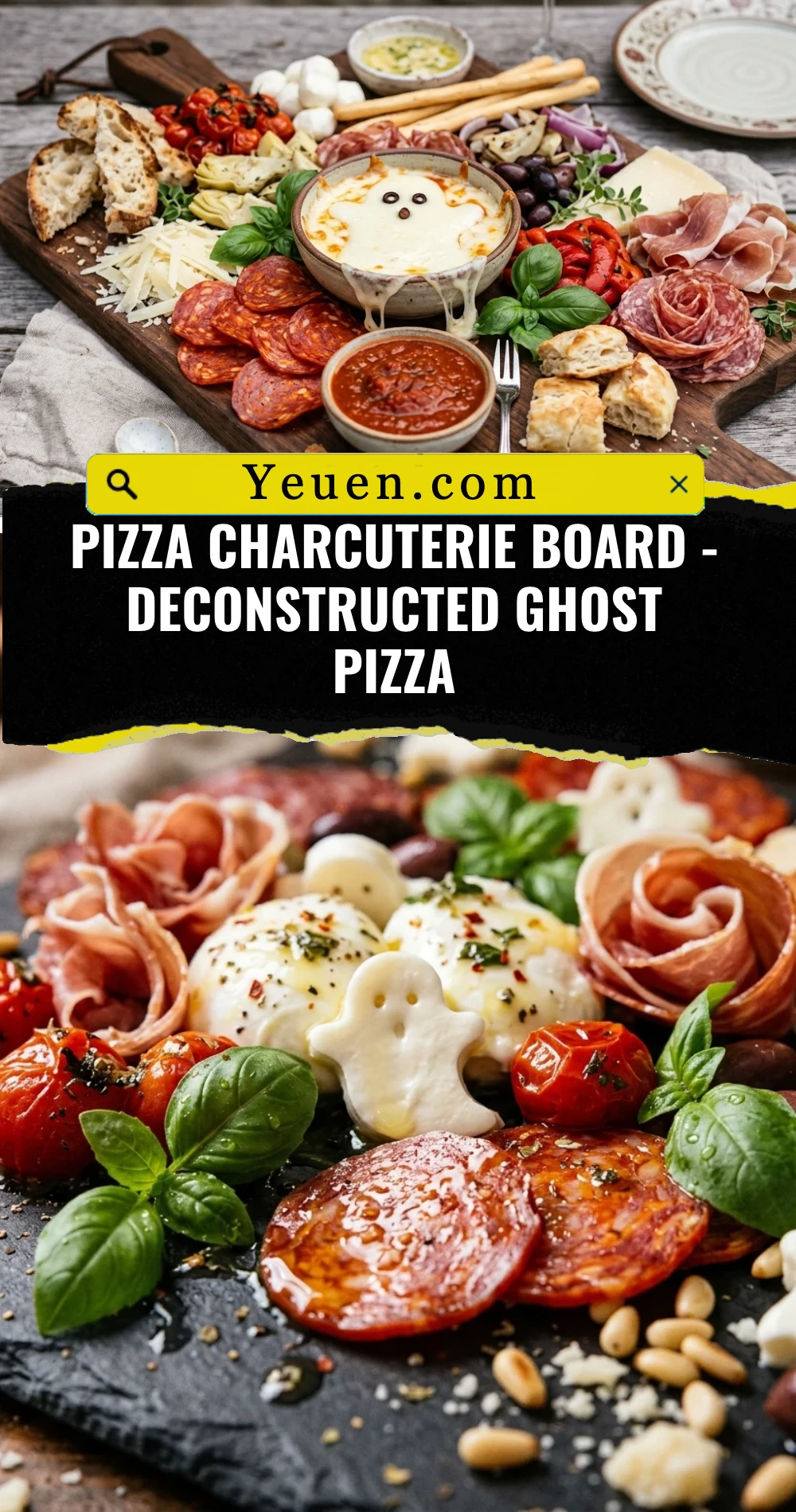 Pizza Charcuterie Board - Deconstructed Ghost Pizza