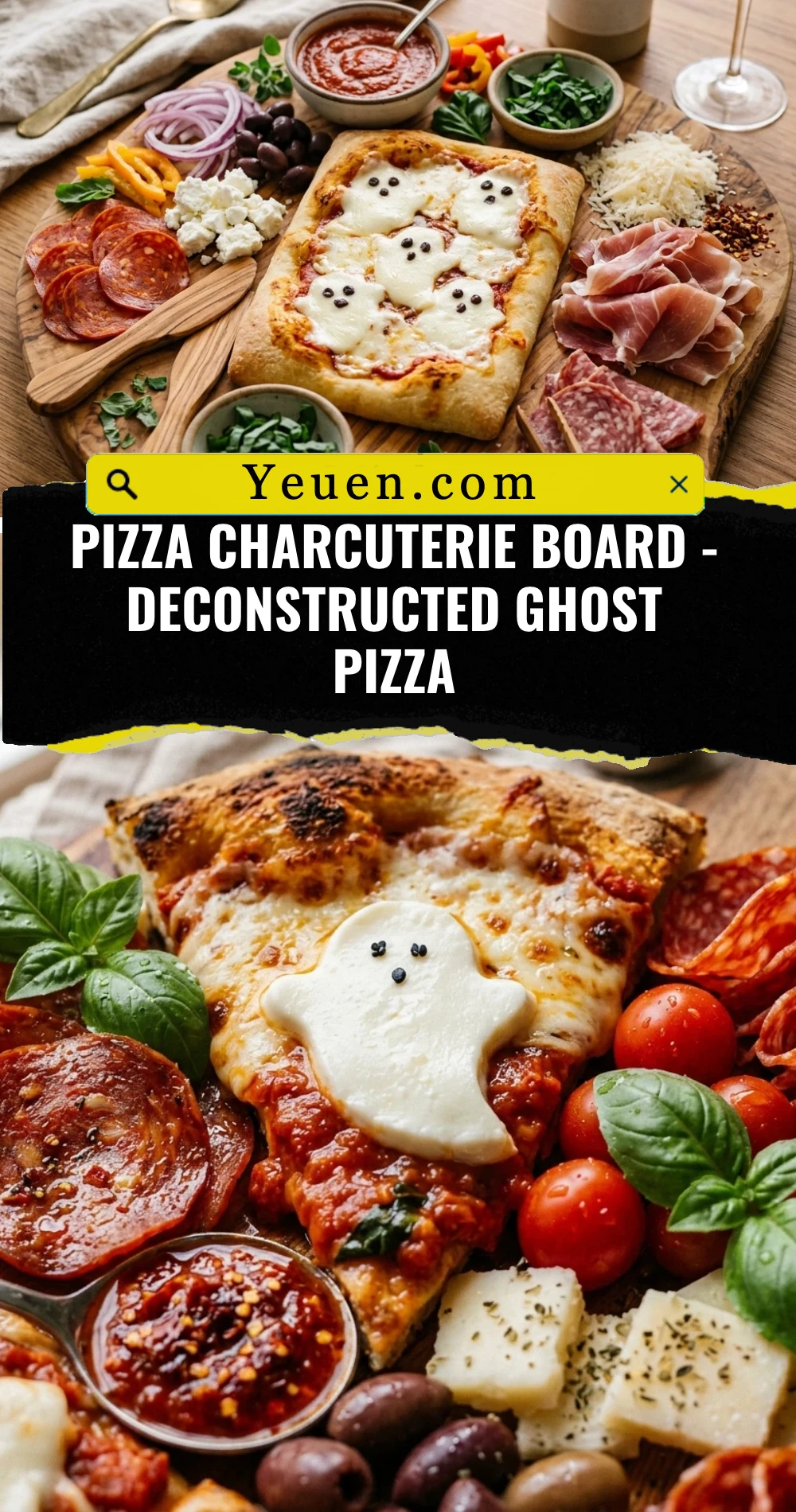 Pizza Charcuterie Board - Deconstructed Ghost Pizza