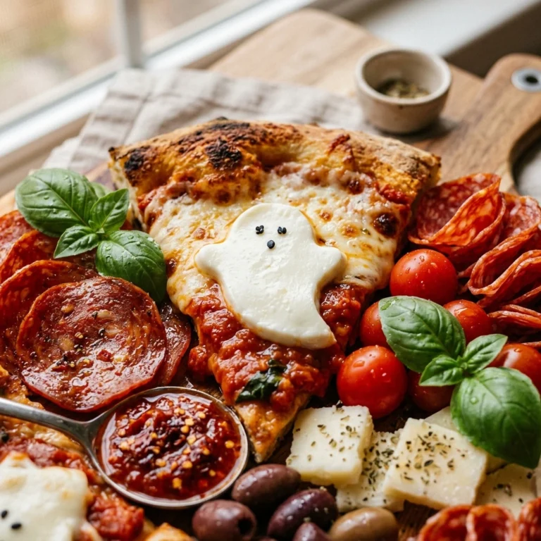Pizza Charcuterie Board - Deconstructed Ghost Pizza