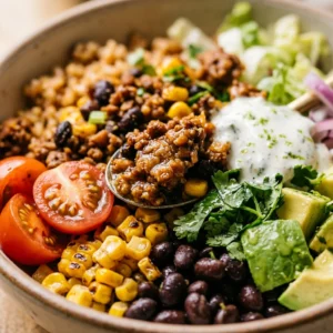 Plant Based Taco Bowl Vegan Vegetarian Healthy Easy 20 Minute