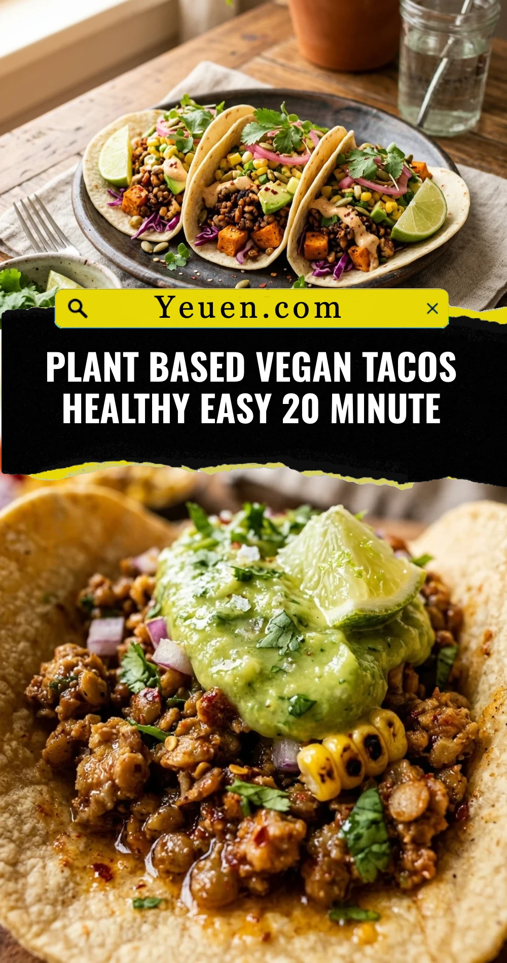 Plant Based Vegan Tacos Healthy Easy 20 Minute