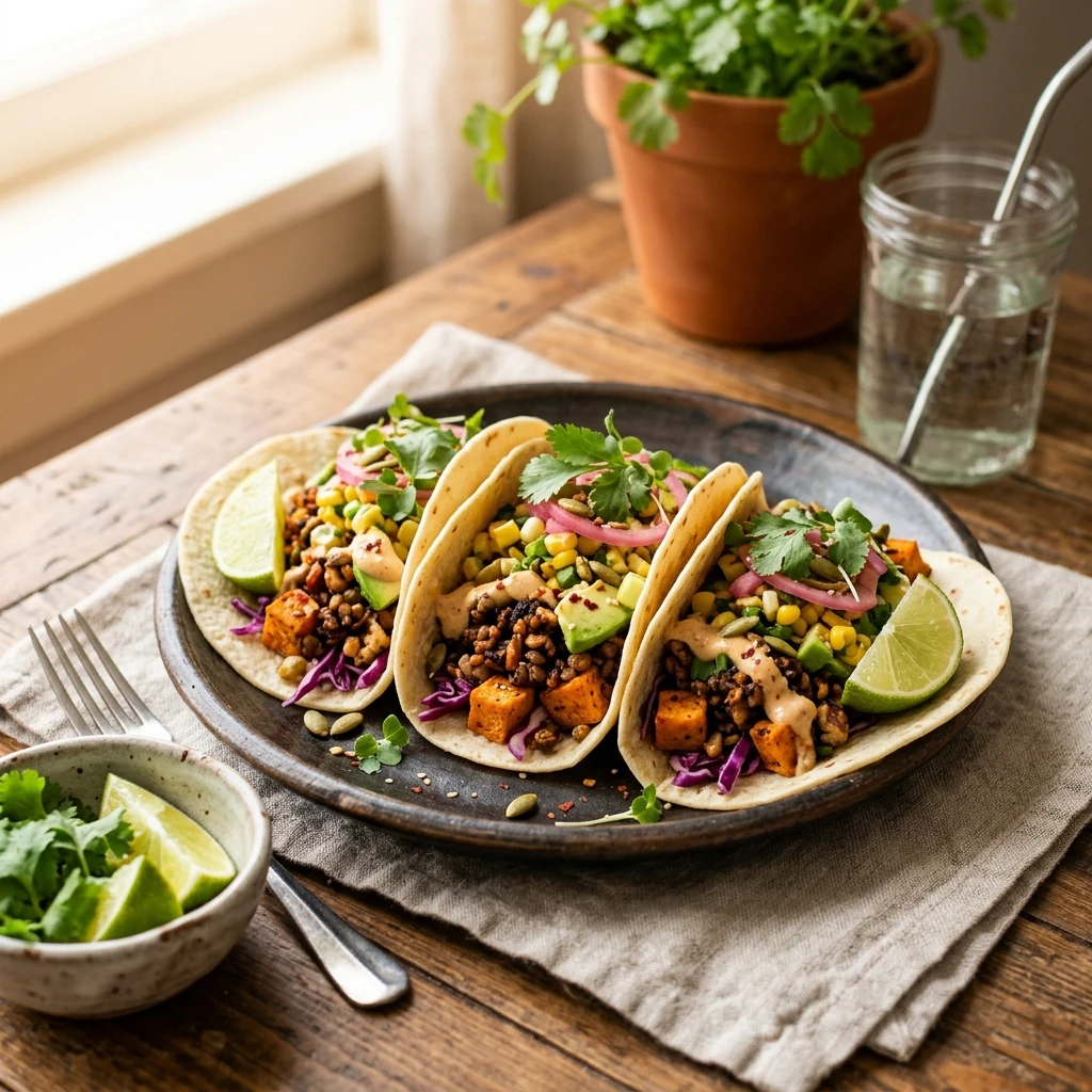 Plant Based Vegan Tacos Healthy Easy 20 Minute