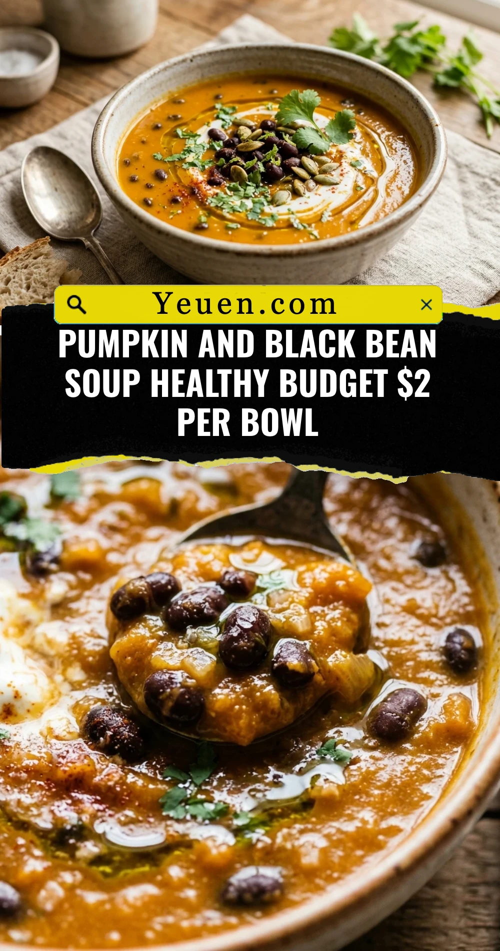 Pumpkin And Black Bean Soup Healthy Budget $2 Per Bowl