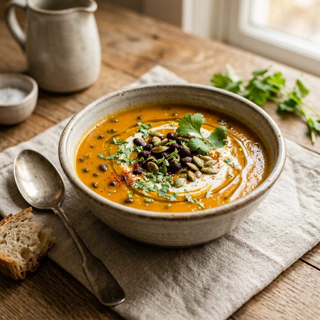 Pumpkin And Black Bean Soup Healthy Budget $2 Per Bowl