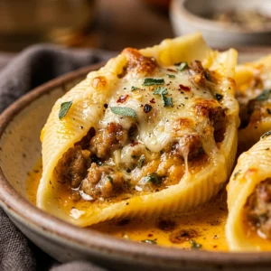Pumpkin And Sausage Stuffed Shells With Cheese Cozy Dinner