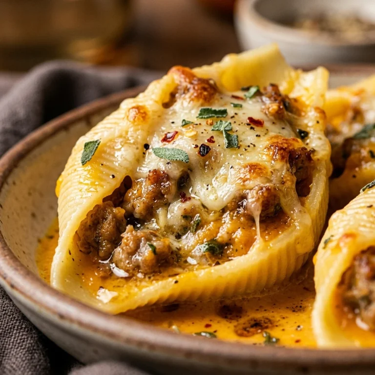 Pumpkin And Sausage Stuffed Shells With Cheese Cozy Dinner