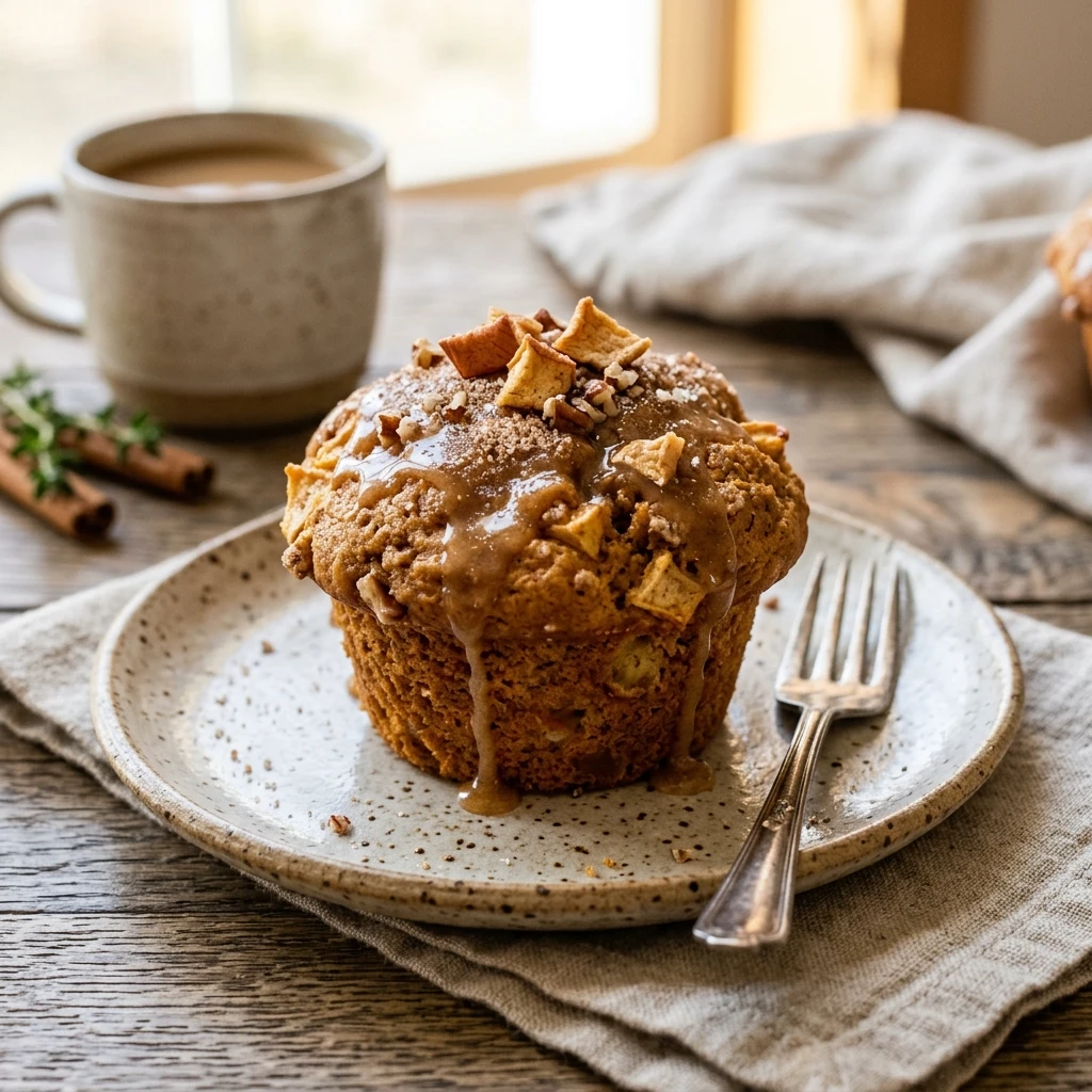 Pumpkin Apple Muffins With Maple Glaze Bakery Style