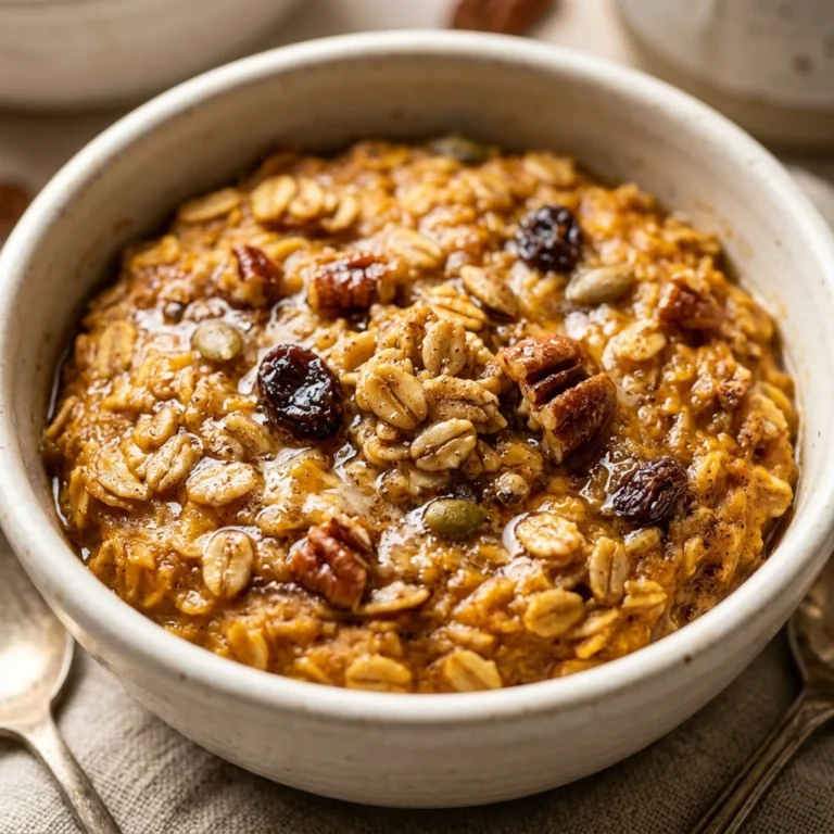Pumpkin Baked Oatmeal Breakfast Fall Oats Meal Prep