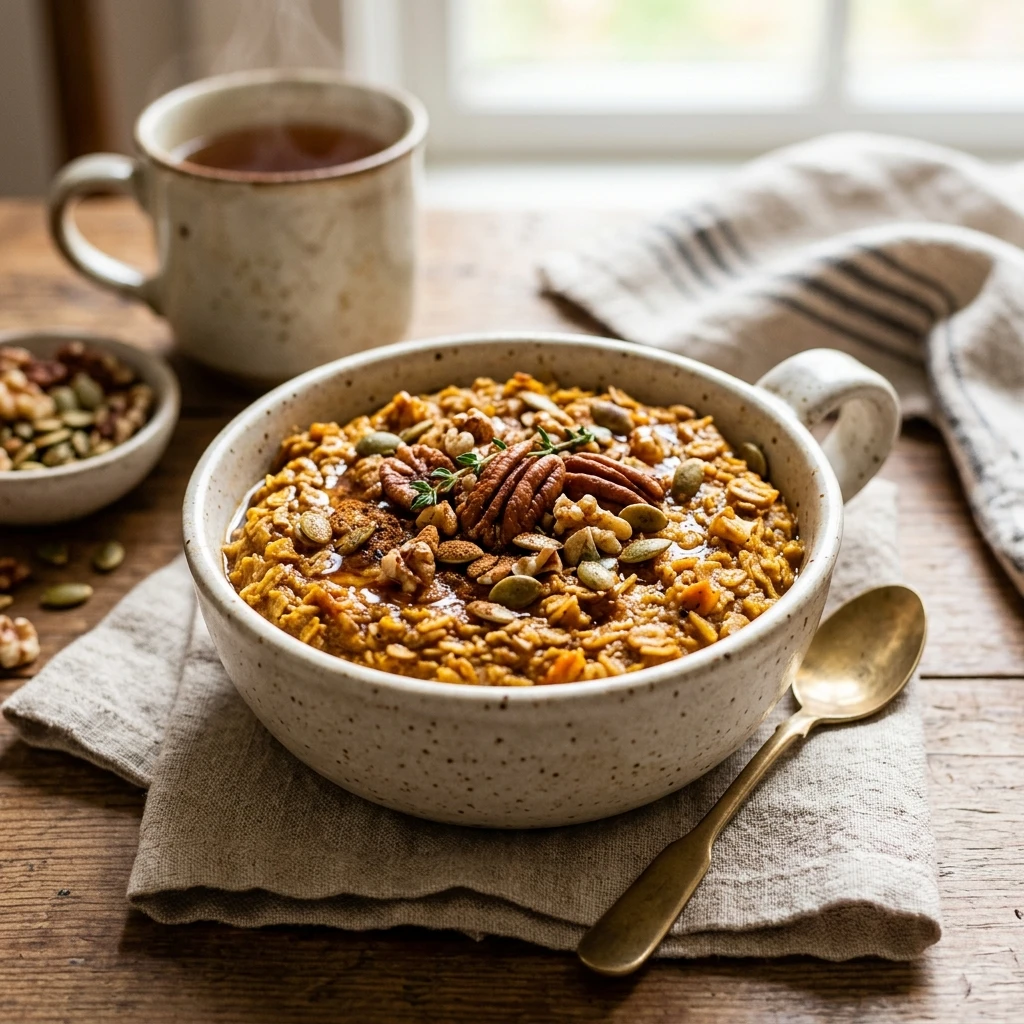 Pumpkin Baked Oatmeal Breakfast Fall Oats Meal Prep