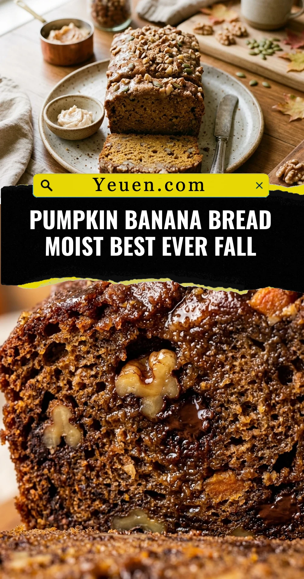 Pumpkin Banana Bread Moist Best Ever Fall