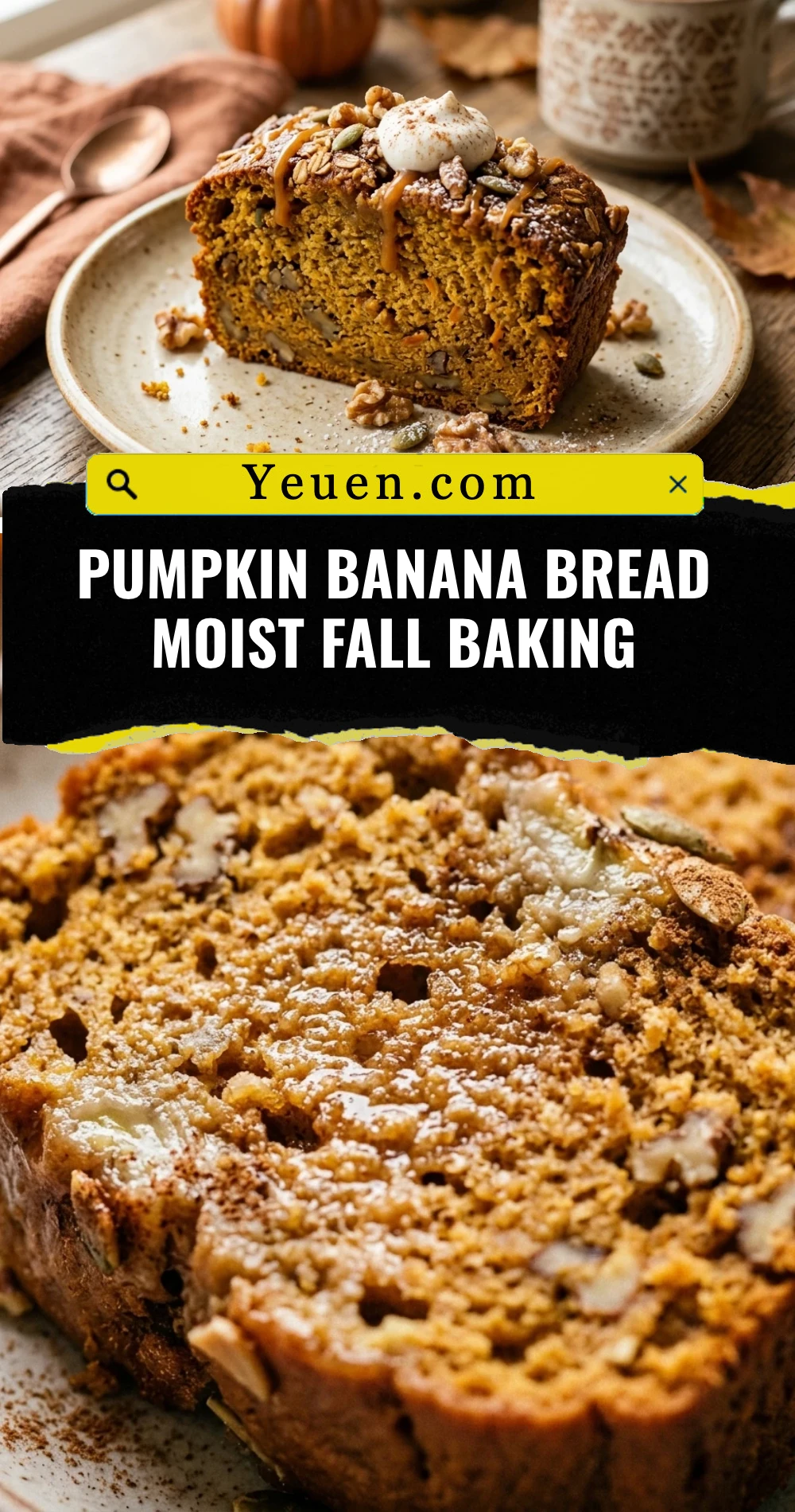 Pumpkin Banana Bread Moist Fall Baking