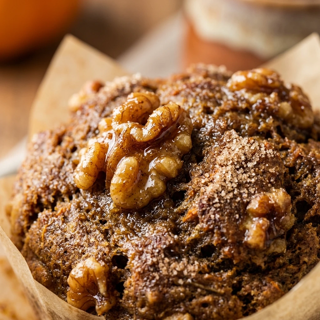 Pumpkin Banana Muffins With Walnuts And Cinnamon Fall