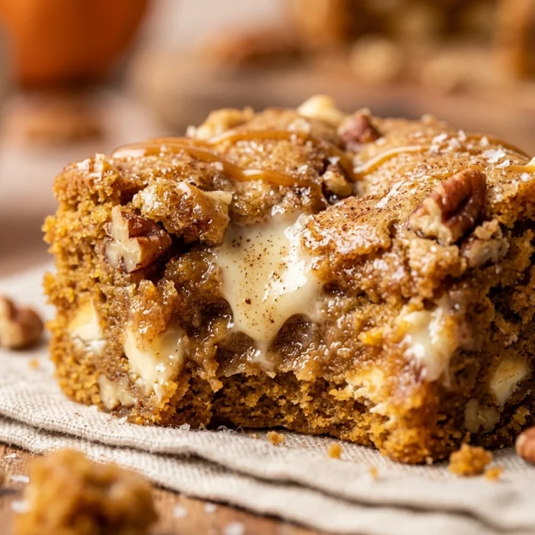 Pumpkin Blondies White Chocolate Fall Dessert